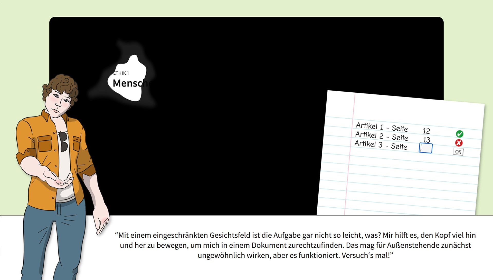 Screenshot aus Gabriels Simulationsspiel